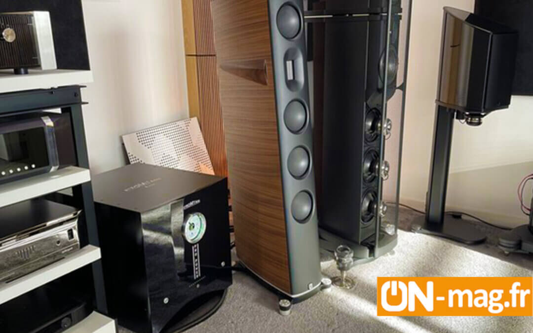 Our French partner DESIGN AUDIO powered High-end audio components by STROMTANK S-4000 Pro-Power in his showroom.